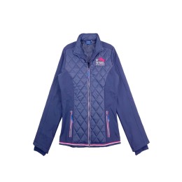 Exclusive Custom-Made Women's Decorative Waist Quilted Jacket Fashion Design Embroidered LOGO Contrast Color Zipper Pocket Open Collar Quilted Jacket J953 Exclusive Custom-Made Women's Decorative Waist Quilted Jacket Fashion Design Embroidered LOGO Contrast Color Zipper Pocket Open Collar Quilted Jacket J953